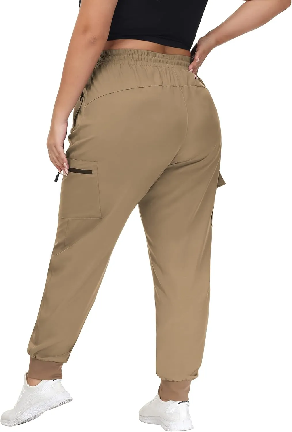 SEKINO Women's Plus Size Hiking Cargo Pants Lightweight Quick Dry Joggers Athletic Workout Outdoor Zipper Pockets Pants