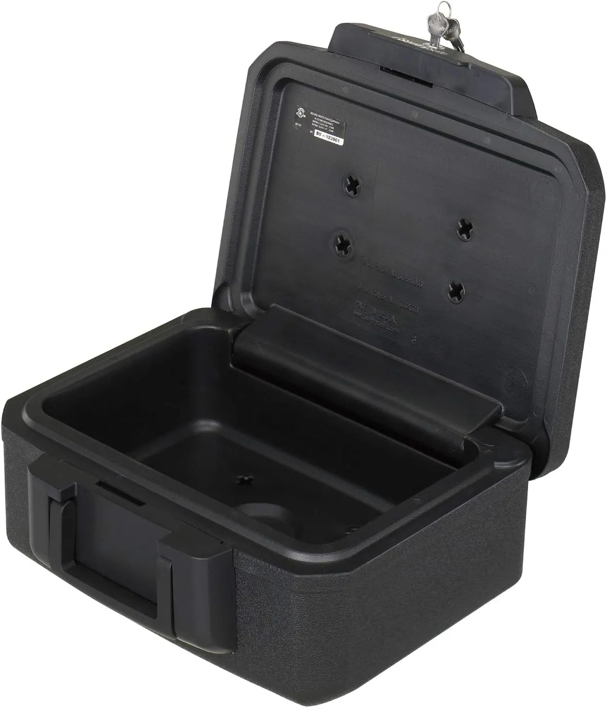 SENTRY 1200 Household Safe UL Listed 30 Minute Fireproof Handbag Storage Box with Key 5.2L B5 Flat Key Black