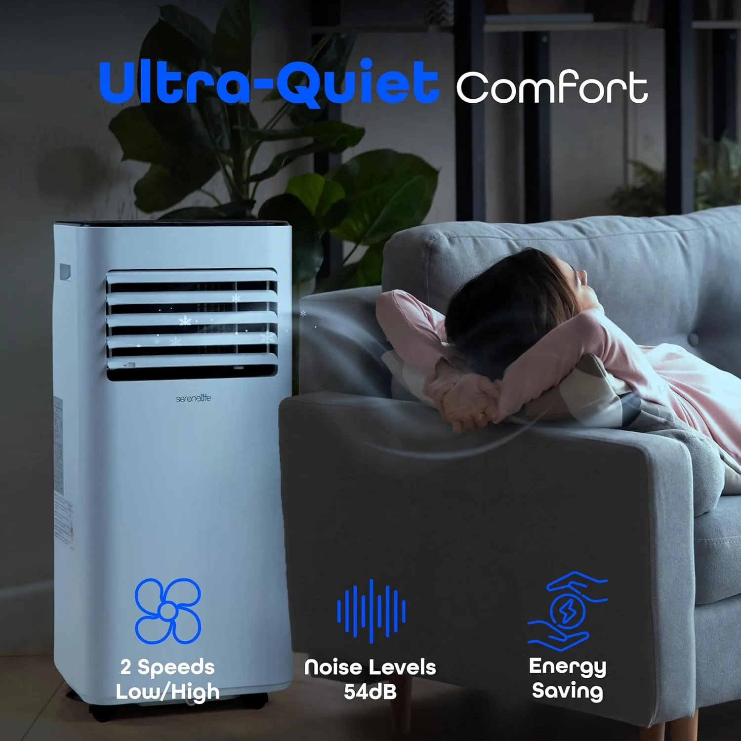 SereneLife SLPAC180W Portable Conditioner-3-in-1 Compact Standing Air Conditioner for Room Up to, Floor AC Unit with Remote Control, Universal Casters, Window Mount Kit