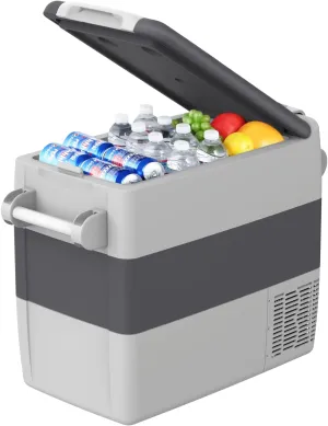 Setpower AJ50 12V Refrigerator 53 Quart Electric Cooler Car Refrigerator 12V Portable Fridge Freezer 12/24V DC for Vehicles Truck Van RV Camper SUV Boat Travel Road Trips Camping