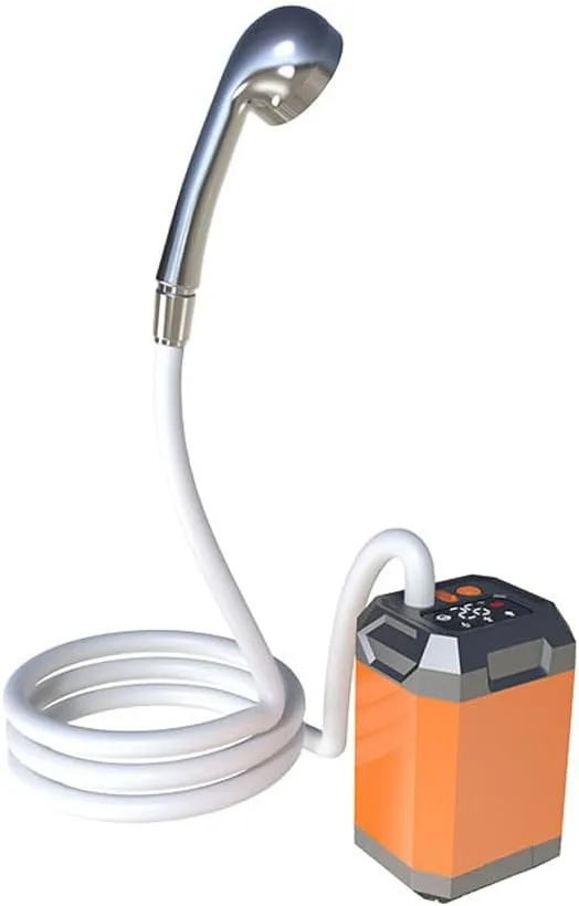 Shower Portable Cordless Camping Shower Outdoor Electric Shower Pump Reable Shower Large Ty Hiking Traveling Shower Digital Display Bathe Tool