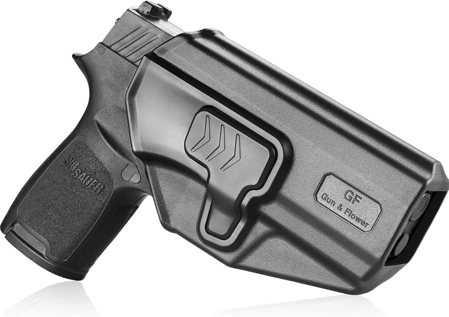 Sig P320 Holster - Fits Compact/Sub-Compact 9mm/.40, Outside Waistband Carry, Adjustable Cant/Index Finger Release, Right Hand