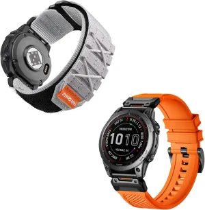 Silicone Band   Tactical Rugged Nylon Band Compatible with Garmin Fenix 6 Band