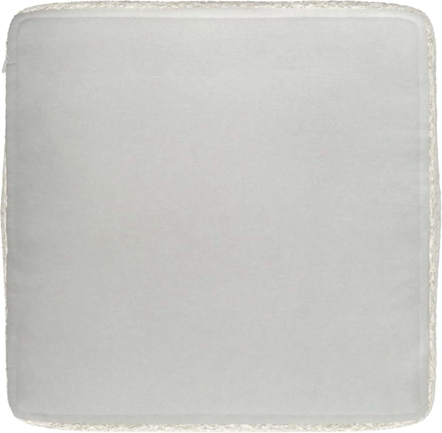 SIMPLIHOME Chantal 24-inch Wide Square Boucle Pouf in Ivory, Handcrafted Contemporary-Style Wool Ottoman, Cushioned Seat, or Footrest for Living Room, Assembled
