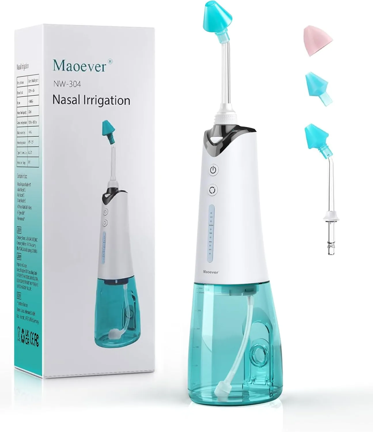 Sinus Cleaner Machine, Cordless Nasal Rinse Machine for Sinus Relief & Nasal Care, Electric Neti Pot Nasal Irrigation Sinus Rinse System Kit for Adult & Kid