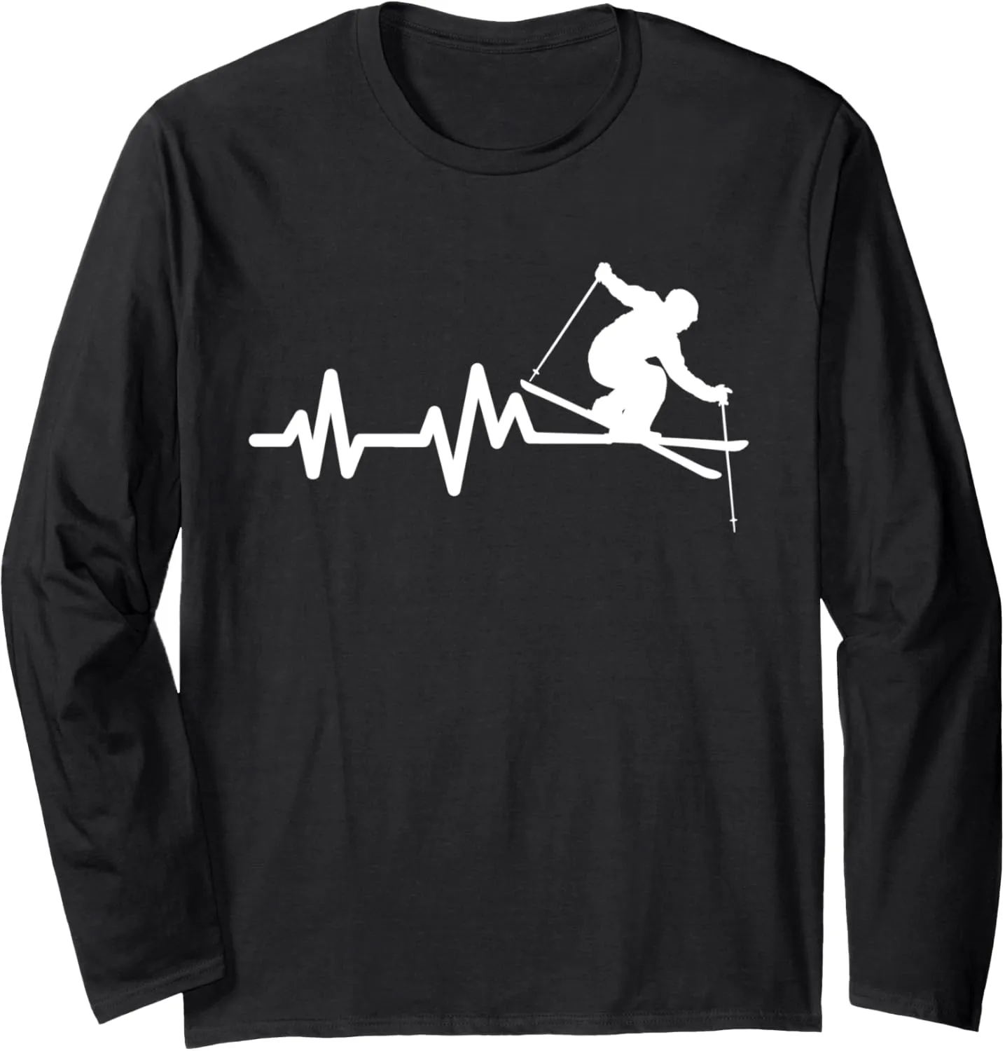Ski Heartbeat Skiing Skier Long Sleeve T-Shirt