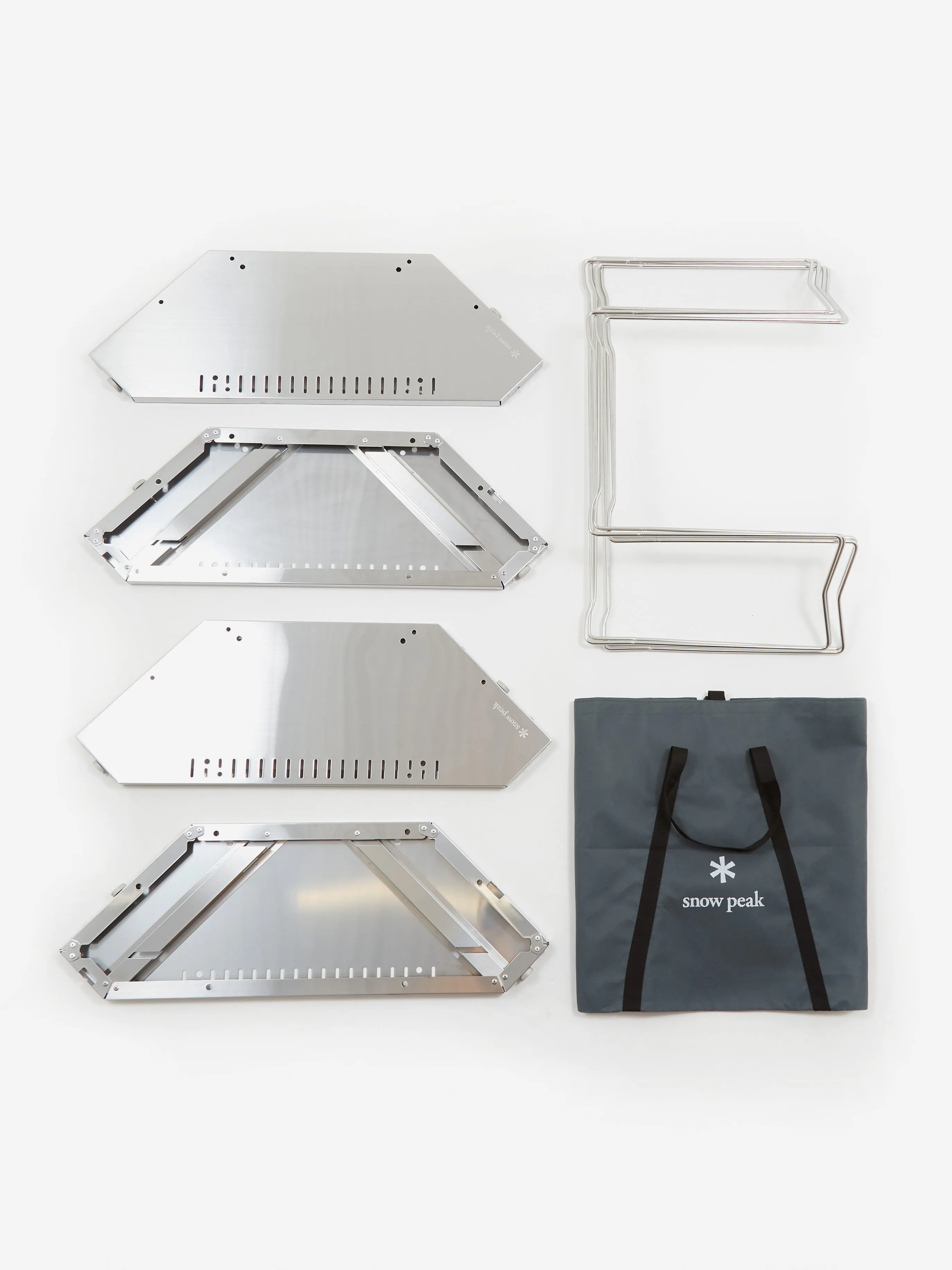 Snow Peak Jikaro Fire Ring Table - Silver