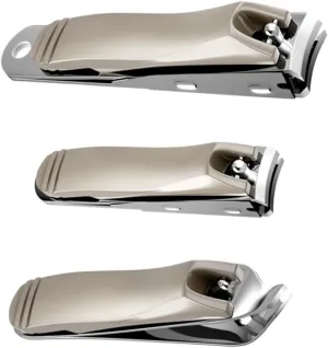 SOIMISS 3pcs Stainless Steel Nail Clippers Ergonomic Design Toenail Trimmers for Adults Includes Straight and Angled Cutters Non- Handle Compact Storage for Home and Travel Use
