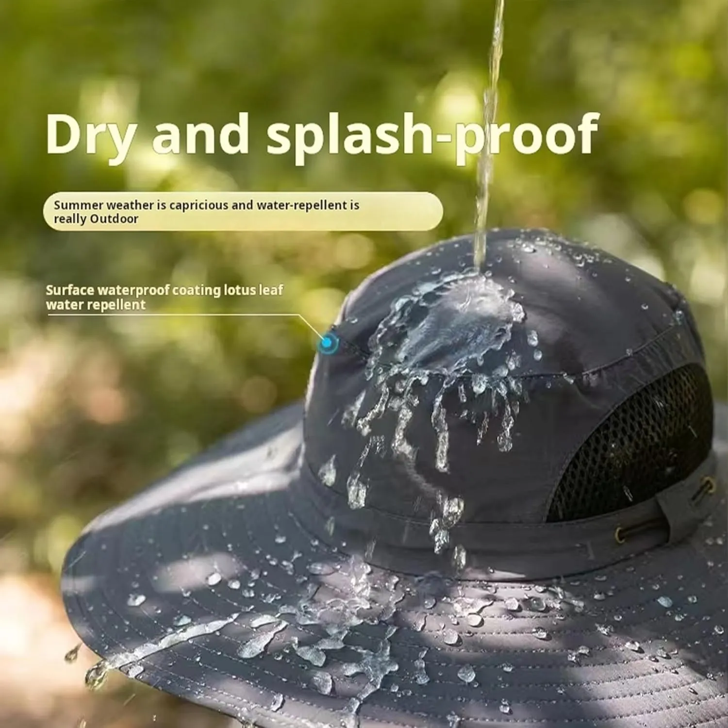 Solar Fan Hat Outdoor, Wide Brim Sun Hat with 2 Solar Fans Solar Powered, 2025 UPF 50  Bucket Sun Hat for Men Women
