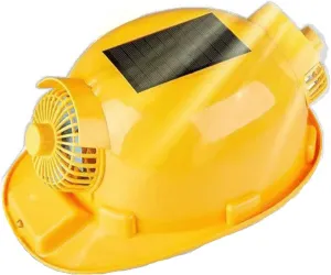 Solar Hat Solar Powered Fan Hat Dual Fans Rainproof Headlight for Outdoor Working Multi