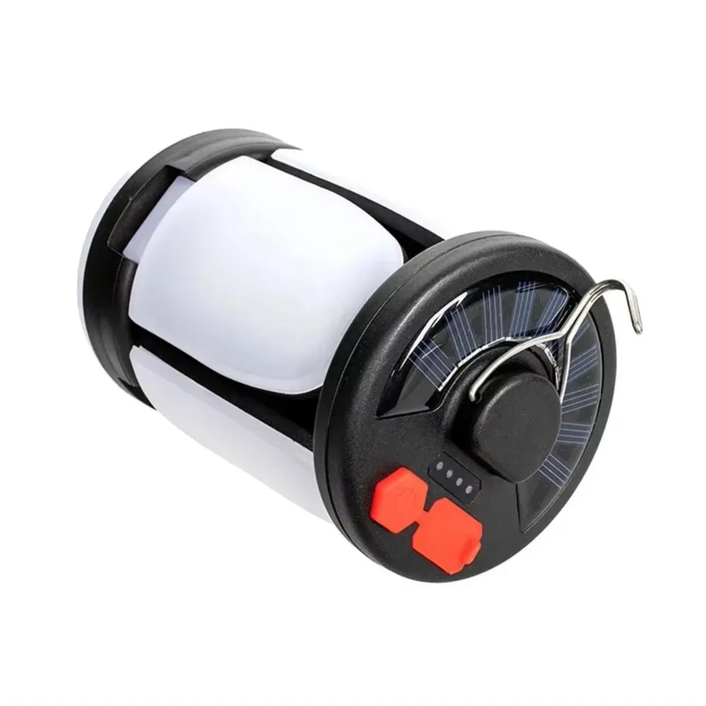 Solar LED Camping Lantern Rechargeable Power Bank Foldable Light Modes