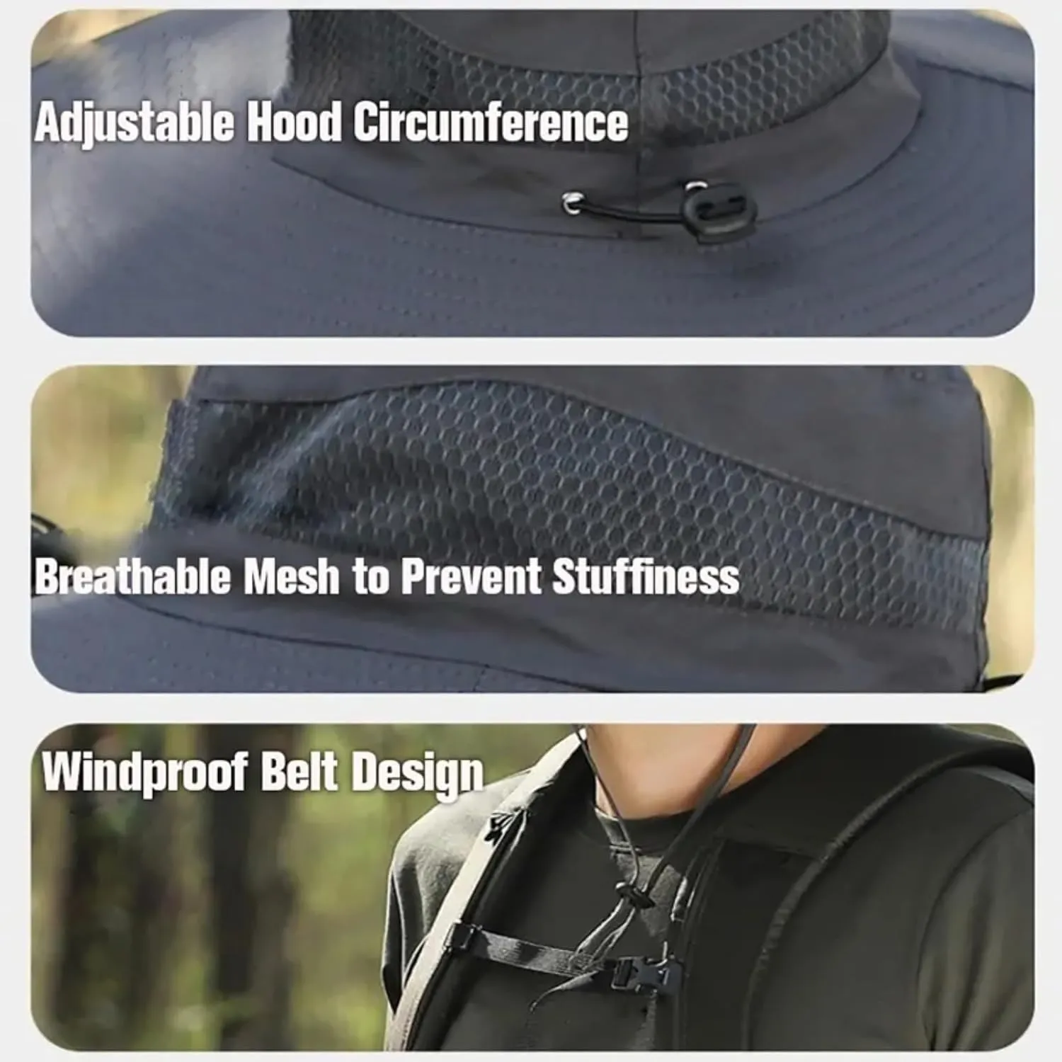 Solar Powered Fan Hat for Fishing Hat – UPF 50  Sun Protection, Wide Brim Cooling Hat for Outdoor Enthusiasts