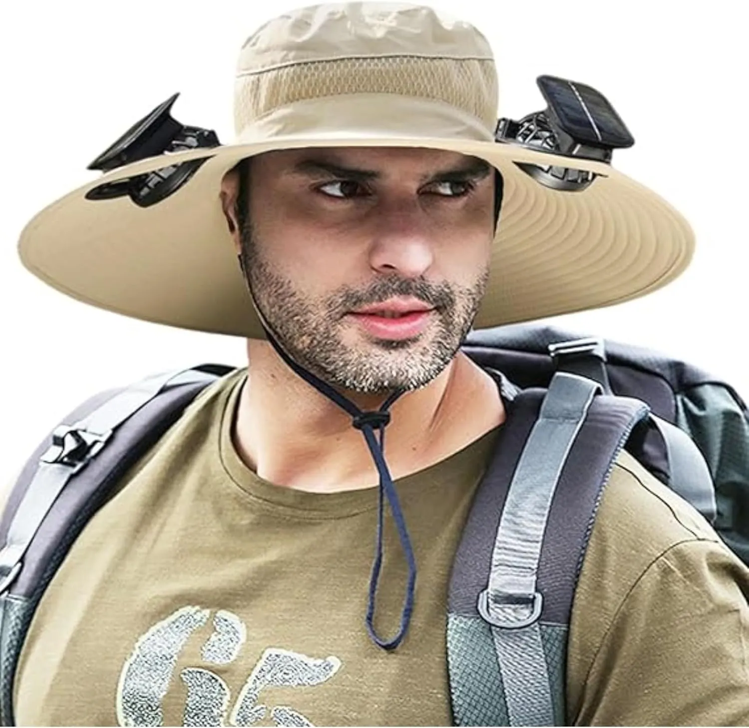 Solar Powered Fan Hat for Fishing Hat – UPF 50  Sun Protection, Wide Brim Cooling Hat for Outdoor Enthusiasts