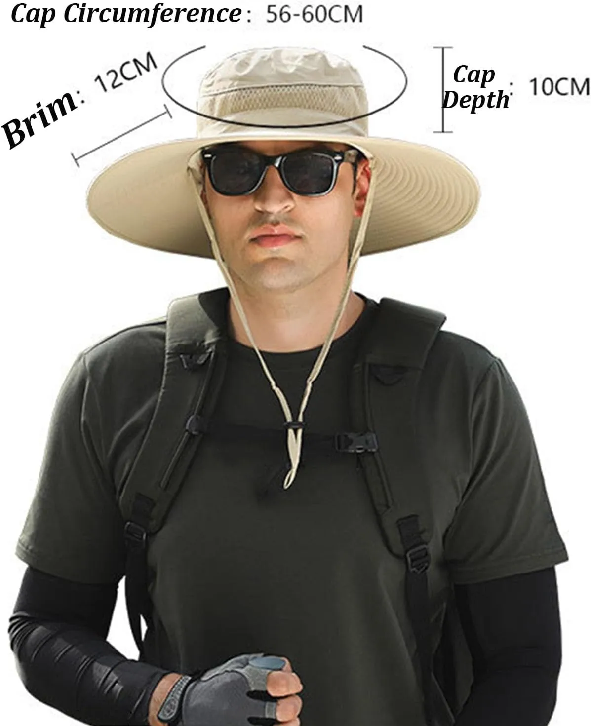Solar Powered Fan Hat for Men,Solar Fan Hats,Hat with Fans for Outdoor Fishing Camping Hiking,Removable & USB Charging