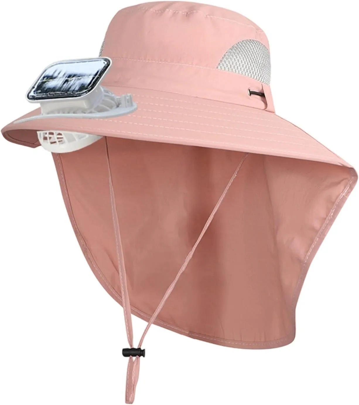 Solar Powered Fan Hat, Wide Brim Sun Hat with Fan, Kids Outdoor Hat
