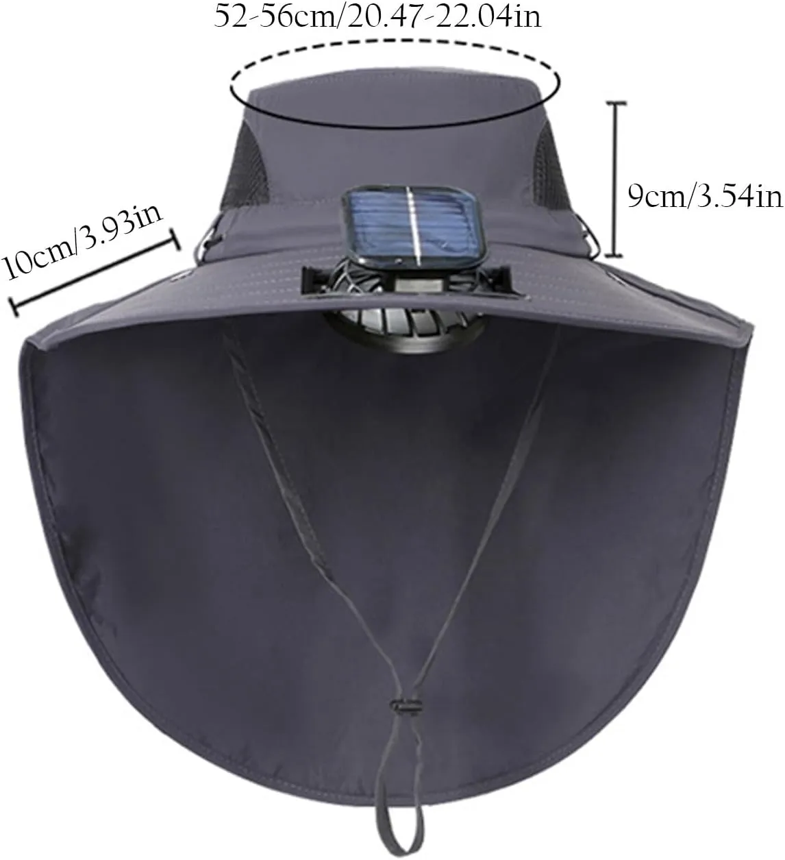 Solar Powered Fan Hat, Wide Brim Sun Hat with Fan, Kids Outdoor Hat