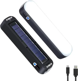 Solar Rechargeable LED Magnetic Work Light Bar 5500mAh,6500K Daylight Portable Emergency Lighting for Home Power Outages,Camping,Automotive Repairs,Under Hood & Workshop