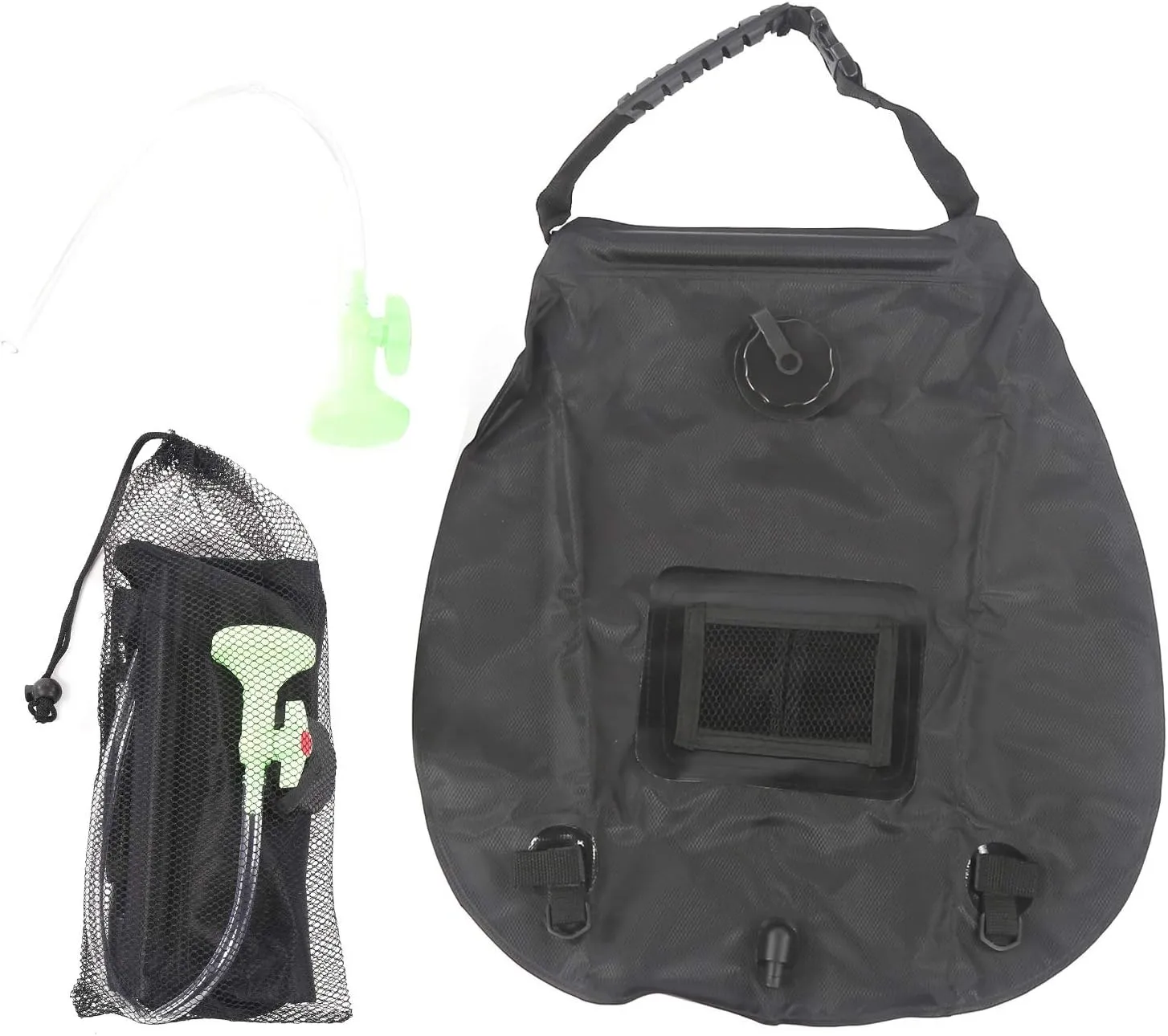Solar Shower Bag, Portable Outdoor 20L Sun Heated Bath Bag with Shower for Camping Backpacking