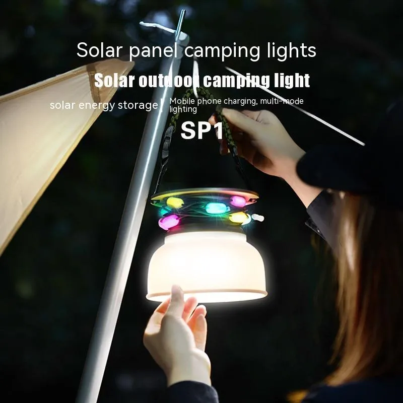 Solar Top-quality at low price Global shipping Multifunctional Energy Colorful Camping Camping RGB Lights