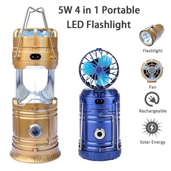 Solar USB Charging Tent Light   Fan