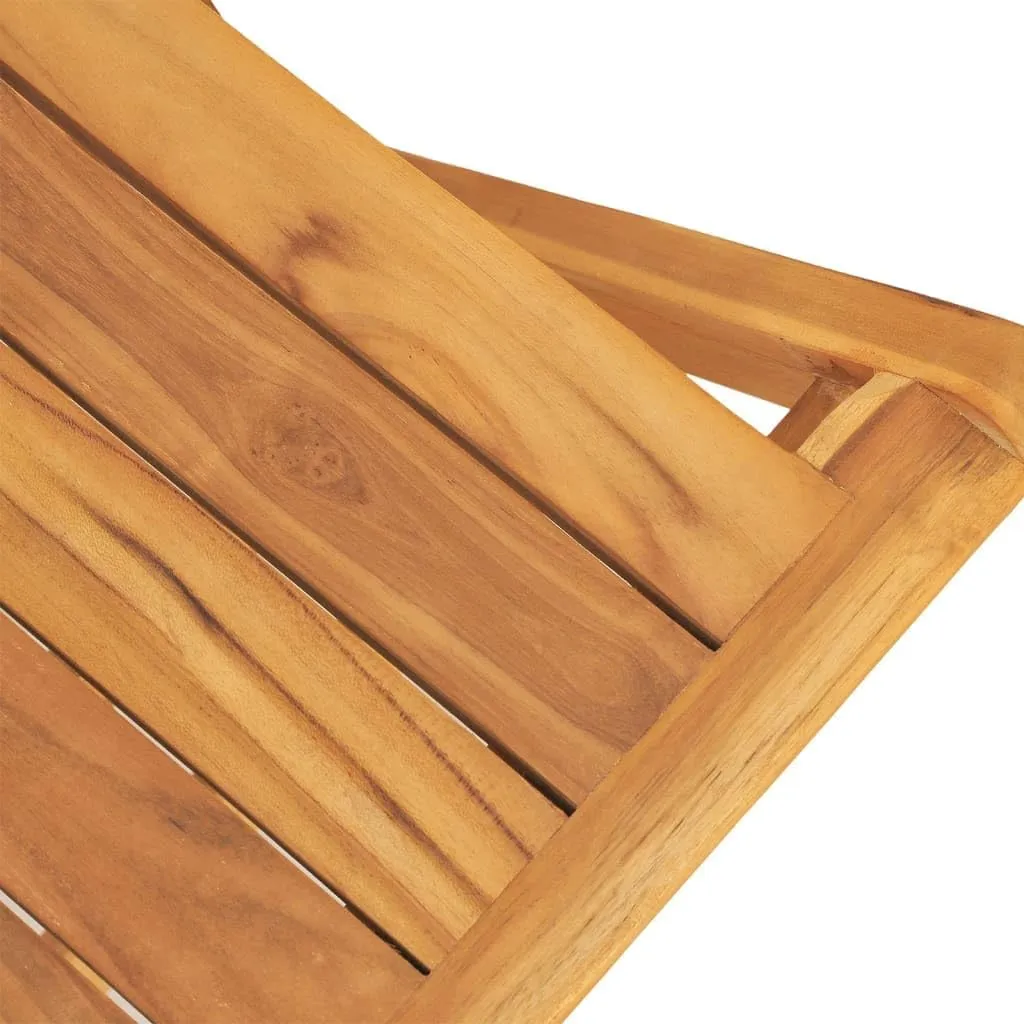 Solid Teak Wood Folding Patio Chairs 2 Pack 18.5"x24"x35.4" Outdoor Furniture Foldable Lounge Seating for Backyard Poolside Camping