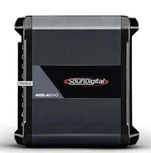 SounDigital - Car & Motorcycle Full Range Amplifier 400X4-4 Channels 400 Watts RMS 4 Ohm EVO4.0, 400.4 1