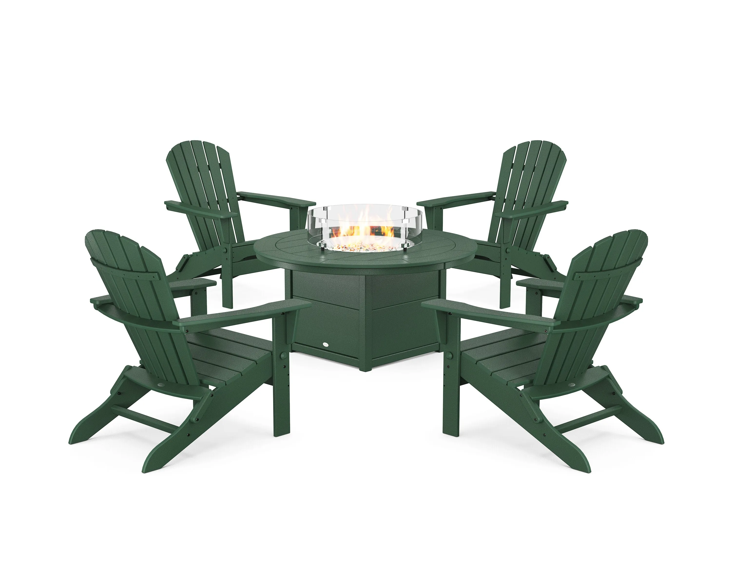 South Beach 5-Piece Folding Adirondack Fire Chat Set