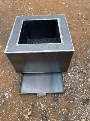 Square Design Fire Pit | Classic Fabricated Wood Burning Fire Pit | Made in Canada – Model # WBFP639