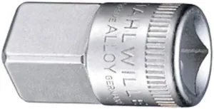 Stahlwille 12030003 Extending Adaptor No. 432-3/8" Socket x 1/2" Plug (10 x 12.5), High-Performance Steel, Chrome Finish, Length 32mm, Weight 36g, Made in Germany