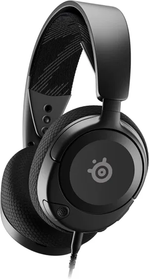 SteelSeries 61606 Arctis Nova 1 Gaming Headphones, Wired, Sealed Type, Compatible with PC, PS5, PS4, Switch, Bi-Directional Microphone, Noise Canceling, Space Audio, Hi-Fi Sound, Adjustable, Black