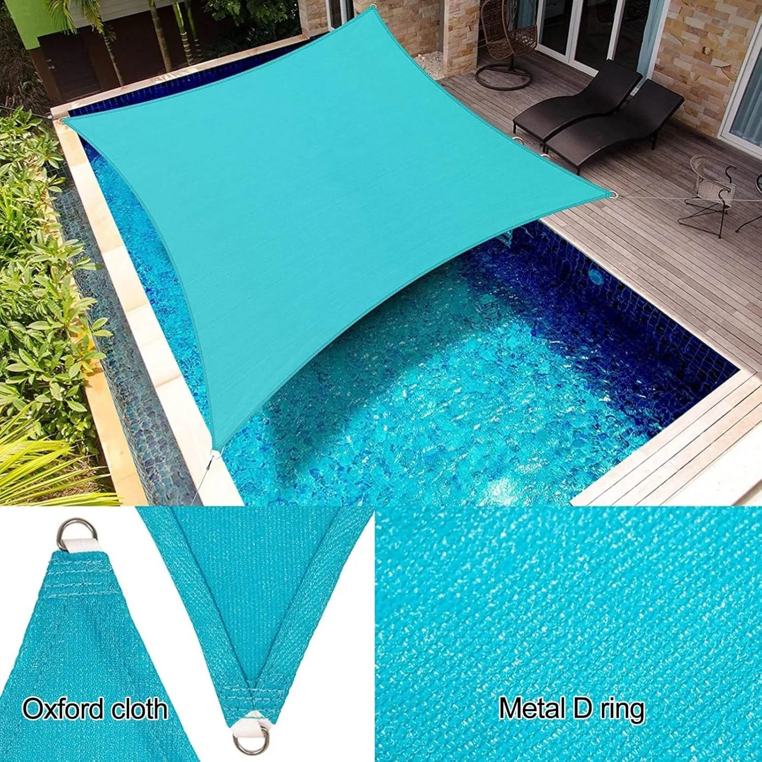 Sun Shade sail Canopy Rectangle, Patio Sun Shade, Sun Shades Outdoor Patio for Deck Yard Backyard Outdoor Facility and Activities Mocha(Yellow,200x400 cm/6x13 ft)