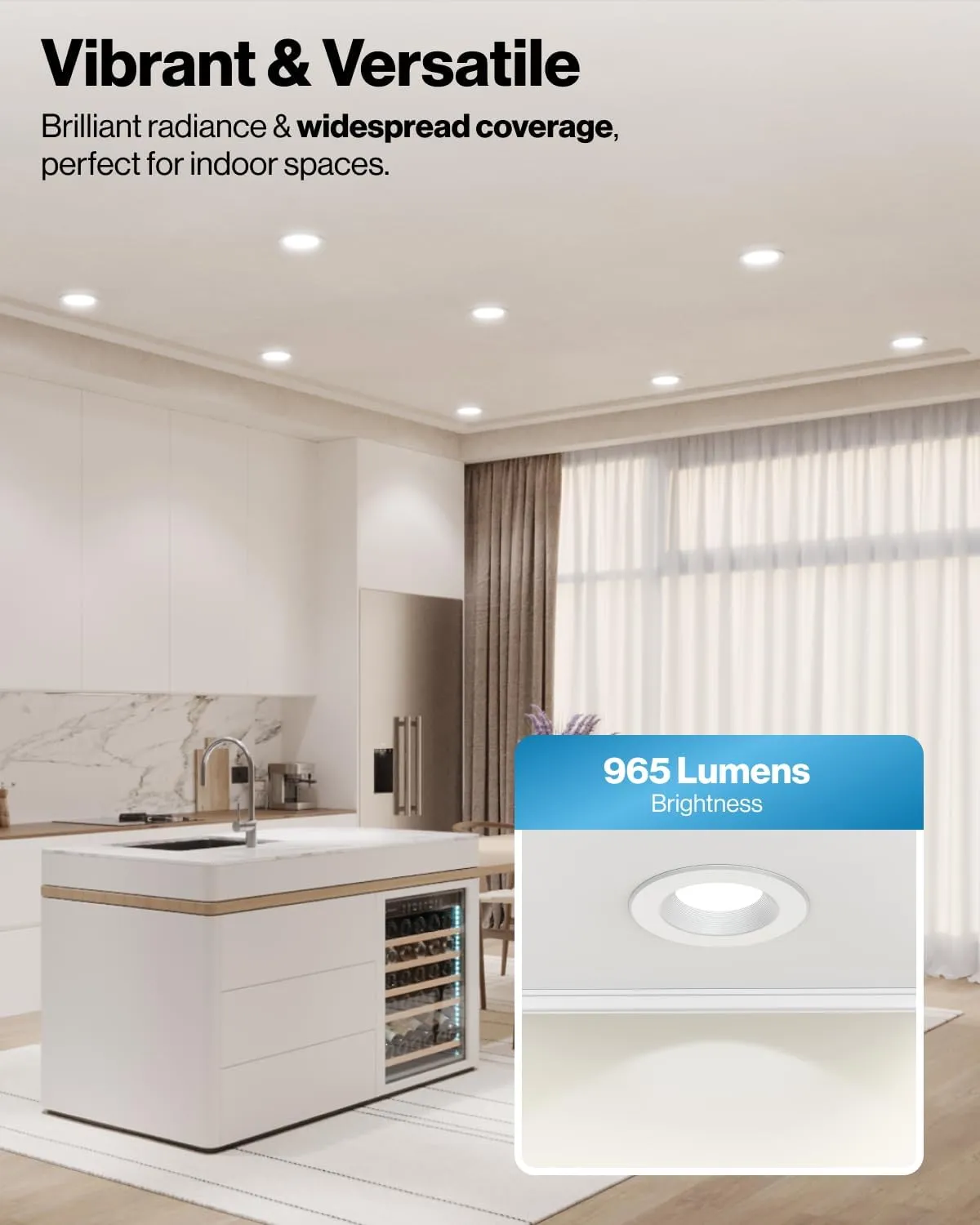 Sunco 12 Pack 6 Inch LED Can Lights, Retrofit Recessed Lighting, Smooth Trim, 965 LM, 13W (75W Equivalent), 6000K Daylight Deluxe, Dimmable, Damp Rated UL