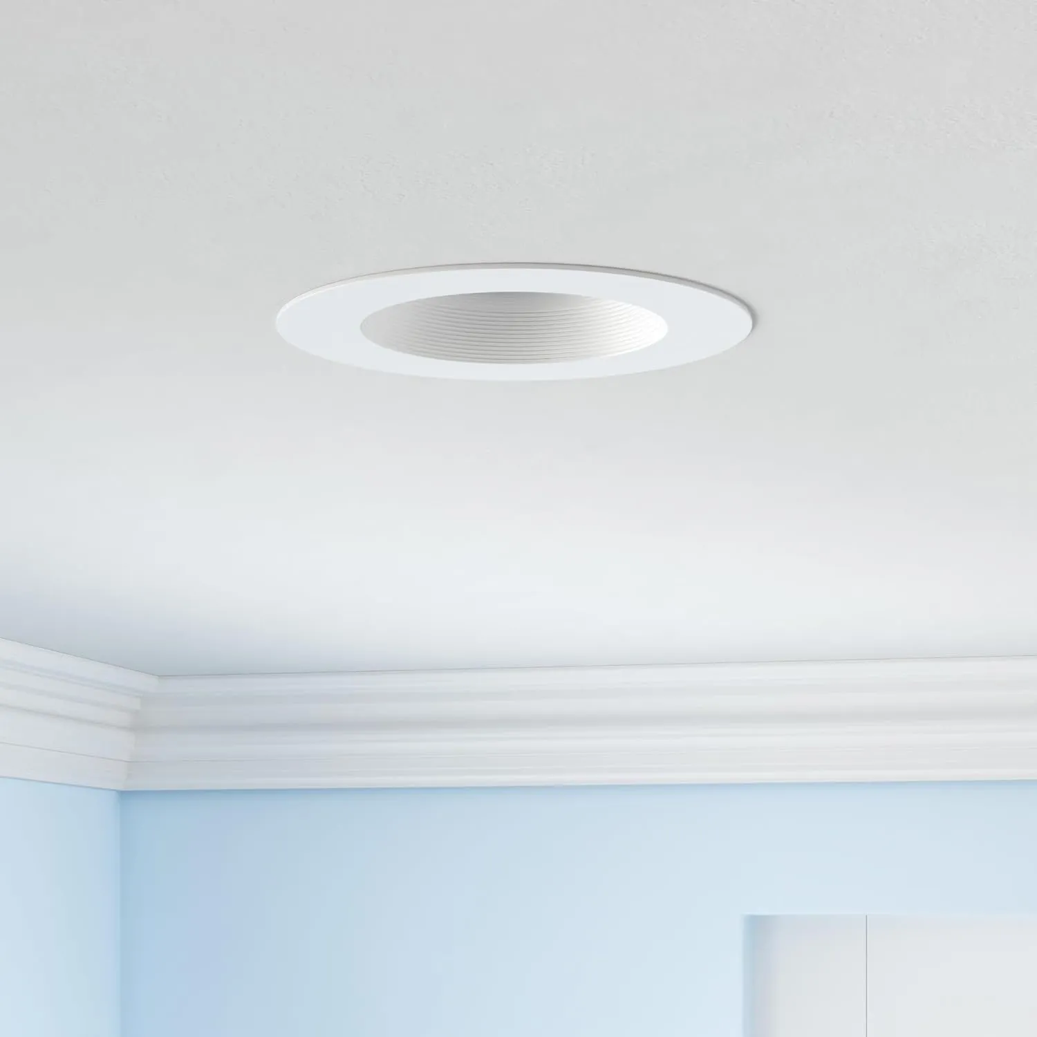Sunco Retrofit LED Recessed Lighting 6 Inch, Downlight Can Lights for Ceiling, Baffle Trim, 965 LM, 13W (120W Equivalent), 3000K Warm White, Dimmable, Damp Rated UL 4 Pack