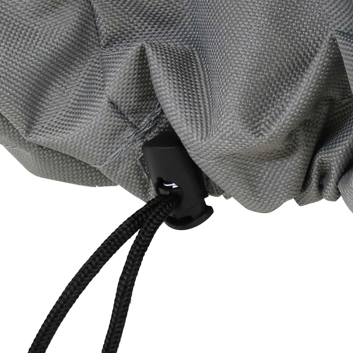 Sunnydaze Round 2-Tone Outdoor Fire Pit Cover - Gray/Green Stripe - 80-Inch - 80 x 25-Inch