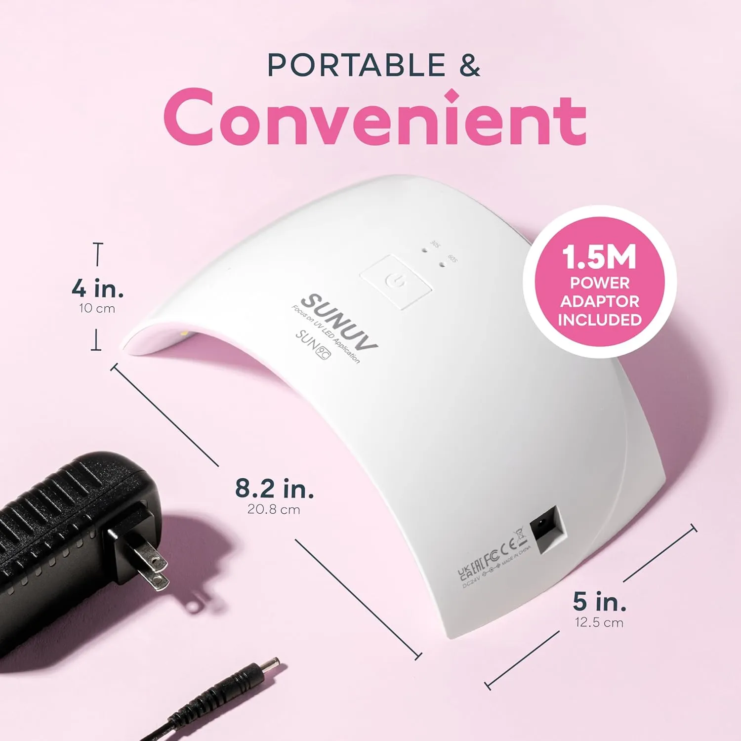 SUNUV LED UV Light for Nails, UV Dryer for Gel Polish Nail Lamp with Sensor 2 Timers SUN9C White Gift for Women Girls