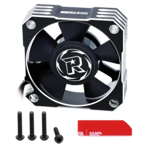 Surpass Hobby 35mm Motor Cooling Fan 21000RPM RC ESC Heatsink Fan for RC Car 1/8 1/10 Scale 36mm Brushless Motor (Black Silver)