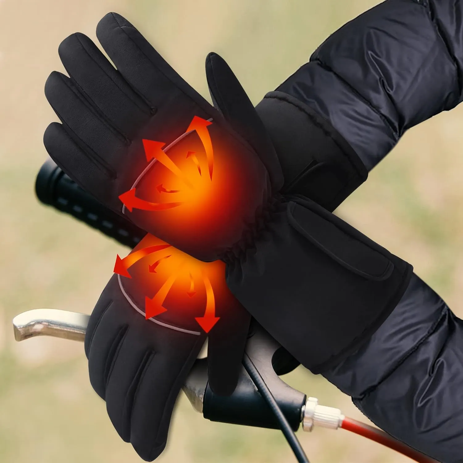 SVPRO Battery Operated Heated Gloves for Men and Women,Electric Hand Warms Gloves Battery Heated Glove Liners for Indoor Outdoor Jobs Hiking Cycling Skiing,Winter Warm Gloves for Hunting