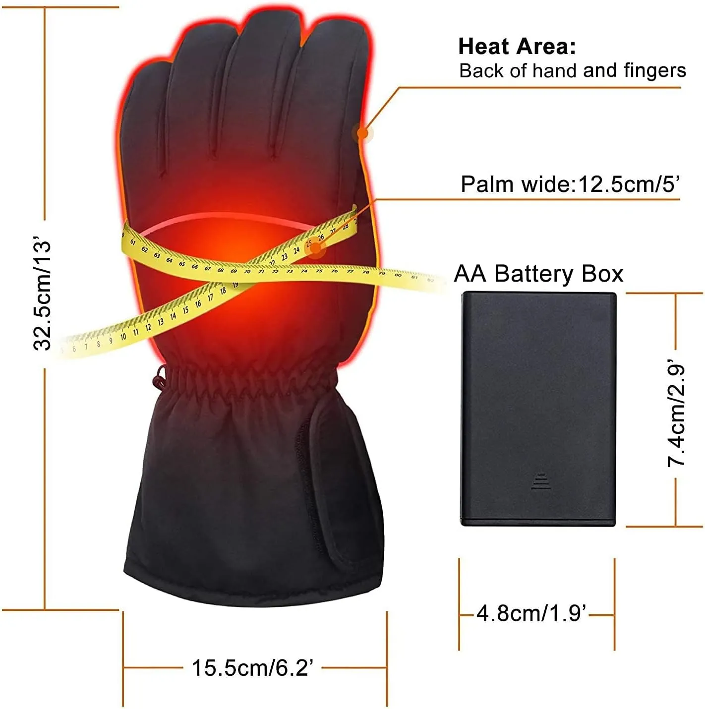 SVPRO Battery Operated Heated Gloves for Men and Women,Electric Hand Warms Gloves Battery Heated Glove Liners for Indoor Outdoor Jobs Hiking Cycling Skiing,Winter Warm Gloves for Hunting