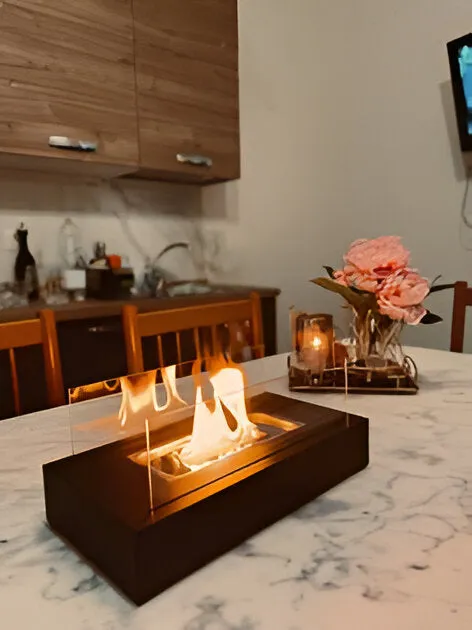Taavita Table Fireplace - Rectangular Bio-Ethanol Table Fireplace - Fire Pit