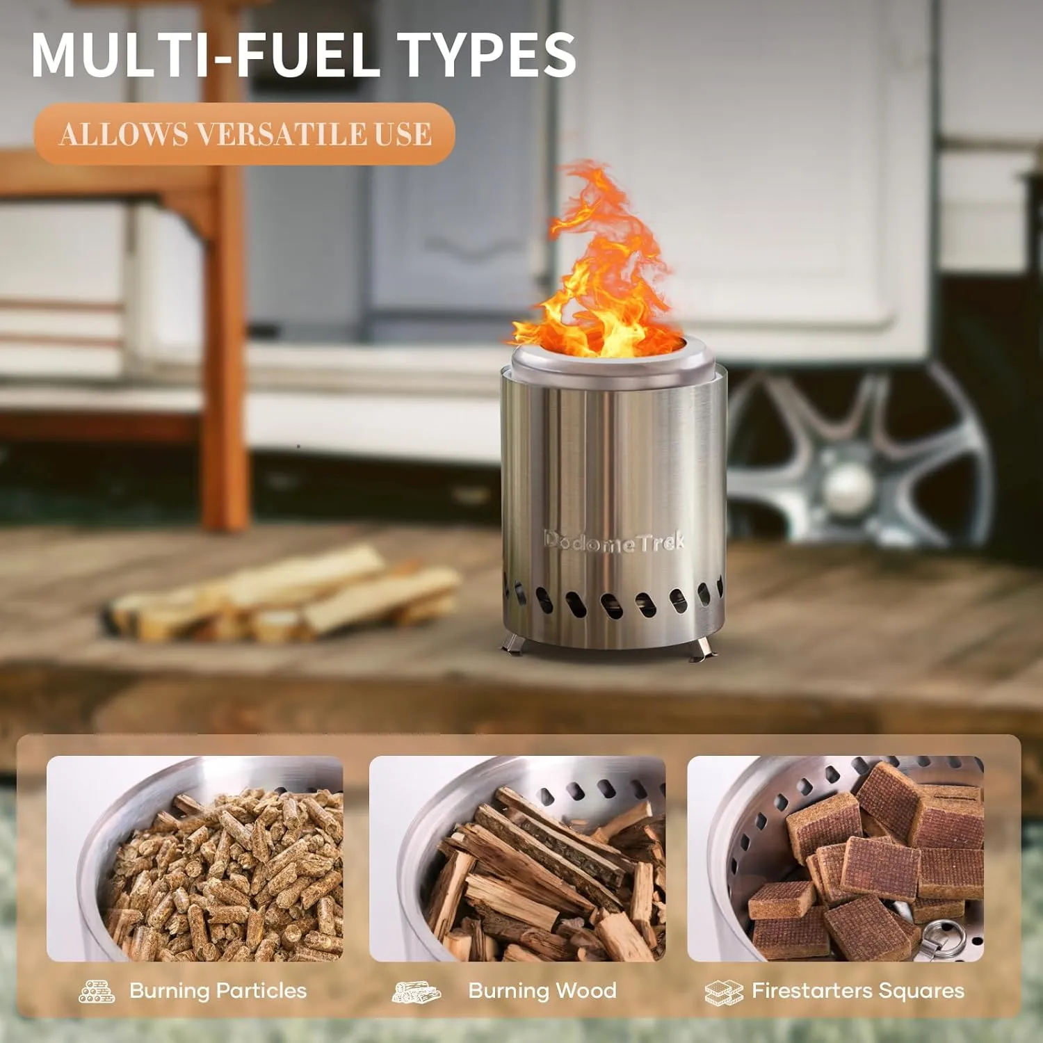 Tabel Top Fire Pit Mini, Portable Firepit Outdoor, 7 Inch Tabletop Firepit Inky