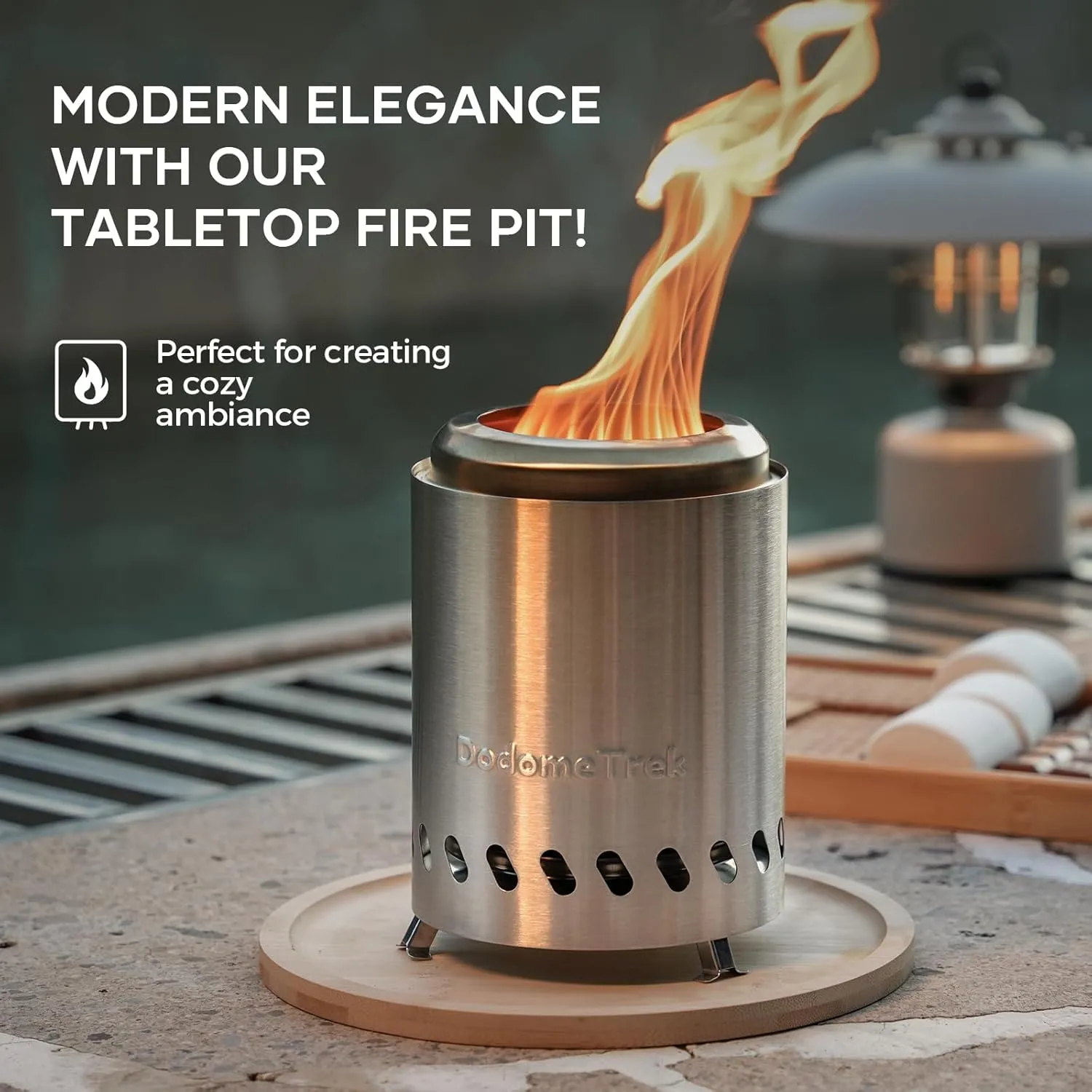 Tabel Top Fire Pit Mini, Portable Firepit Outdoor, 7 Inch Tabletop Firepit Inky