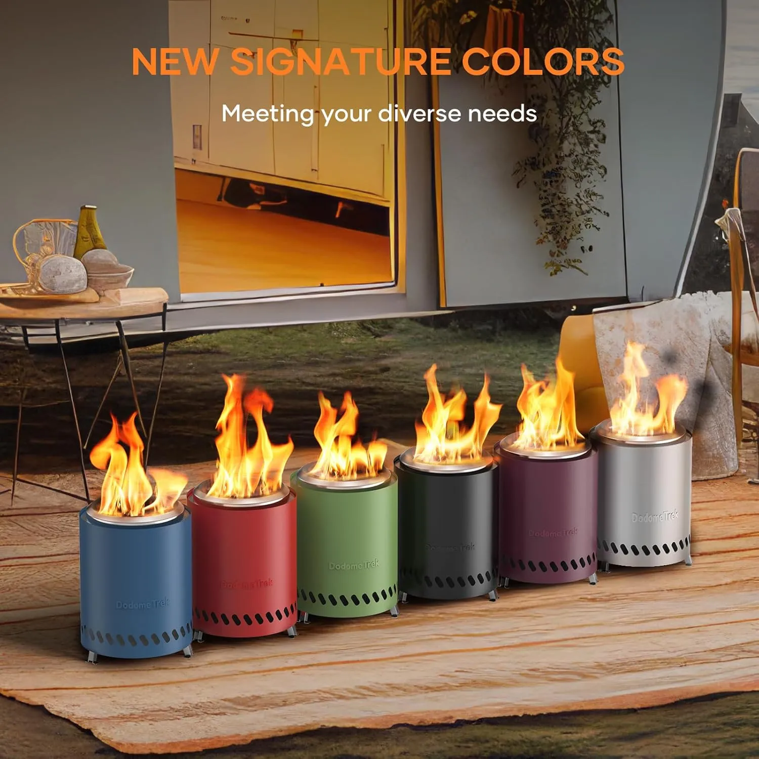 Tabel Top Fire Pit Mini, Portable Firepit Outdoor, 7 Inch Tabletop Firepit Inky