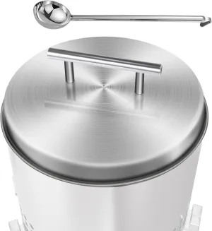 Tabletop Fire Pit Lid and Pellet Scoop for Solo Stove Mesa XL, 7" Portable Stainless Steel Fire Pits Cover with Handle, Indoor Outdoor Mini Stove Camping Accessories for Prevent Hand Burns
