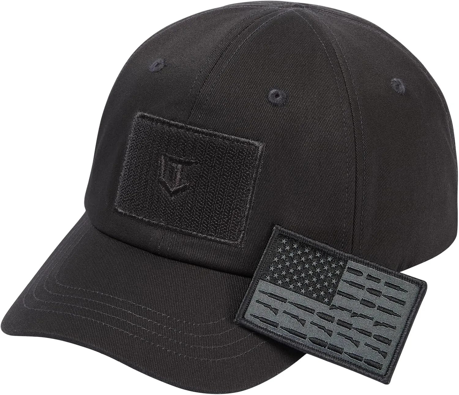 Tactical Hat with Flag Patch Camo Military Army Hats Adjustable Trucker Baseball Cap Soft Top for Shooting