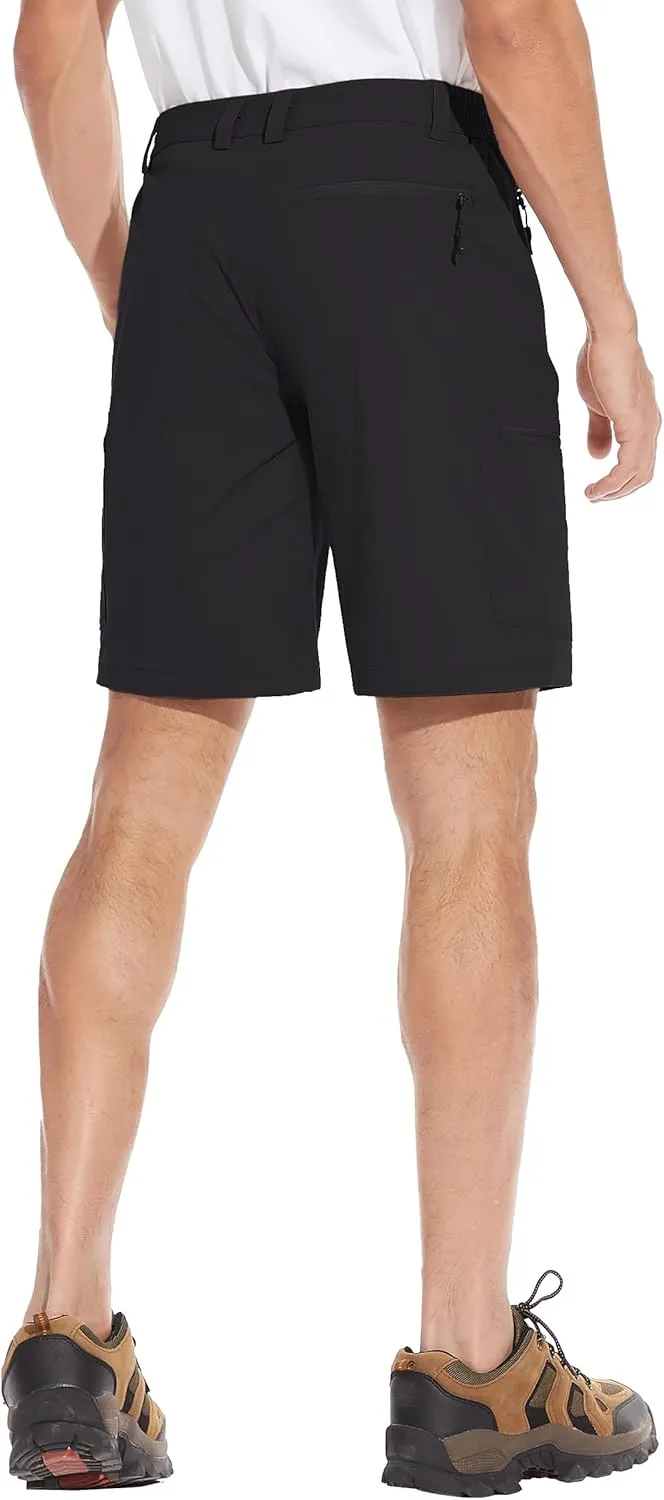 TACVASEN Men's Hiking Cargo Shorts Lightweight Quick Dry Water Resistant Stretch Golf Shorts for Outdoor Fishing Travel