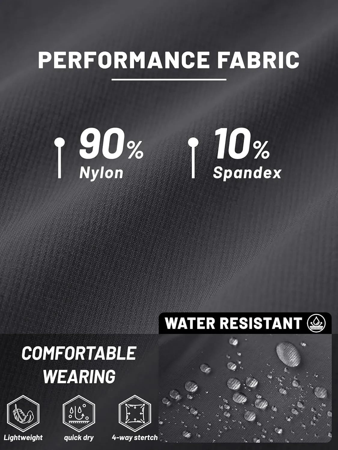 TACVASEN Men's Hiking Pants Lightweight Quick Dry Ripstop Water Resistant Stretchy Work Pants for Climbing Travel Casual