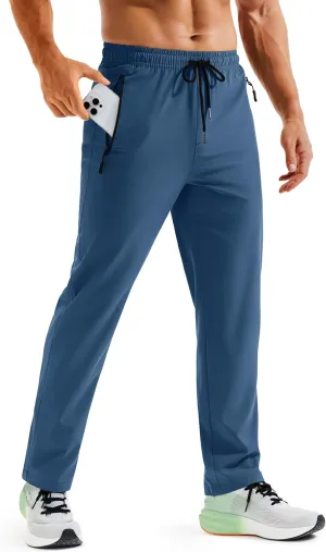 TACVASEN Mens Lighweight Hiking Pants Athletic Casual Quick Dry Stretch Water Resistant Joggers with Pockets Workout Gym