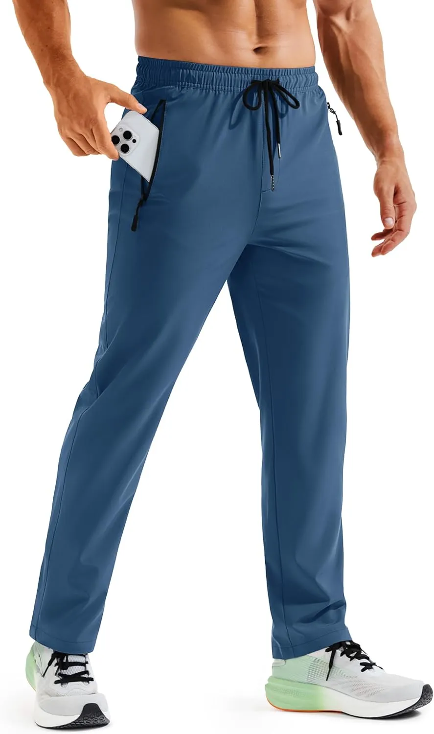 TACVASEN Mens Lighweight Hiking Pants Athletic Casual Quick Dry Stretch Water Resistant Joggers with Pockets Workout Gym