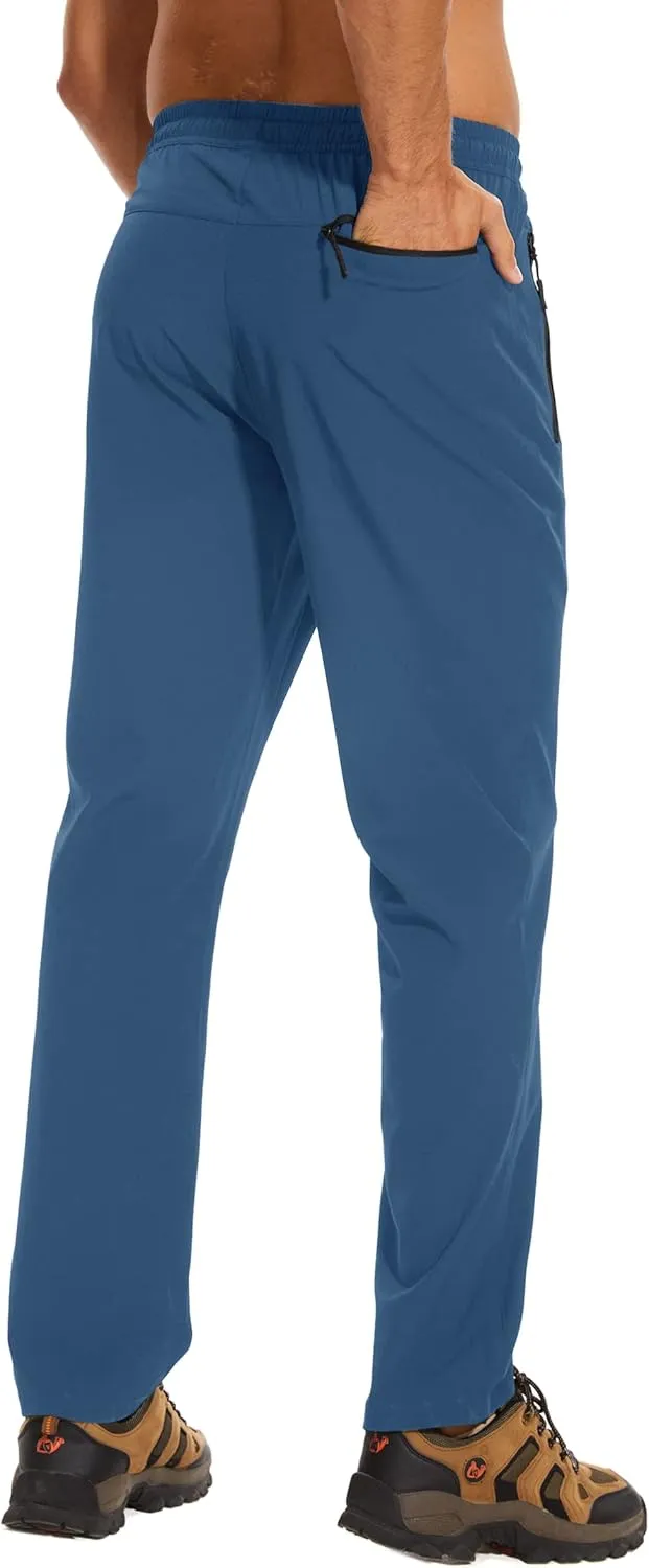 TACVASEN Mens Lighweight Hiking Pants Athletic Casual Quick Dry Stretch Water Resistant Joggers with Pockets Workout Gym