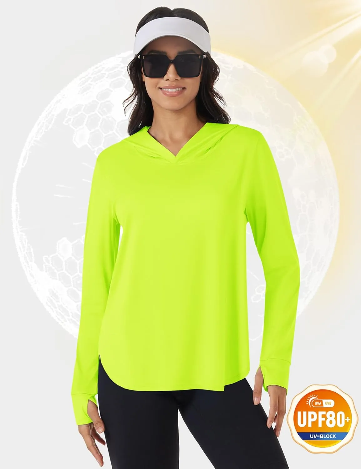 TACVASEN Women's UPF 80  UV Protection Hoodie Lightweight Long Sleeves Quick Dry Fishing Running Workout Shirt Outdoor